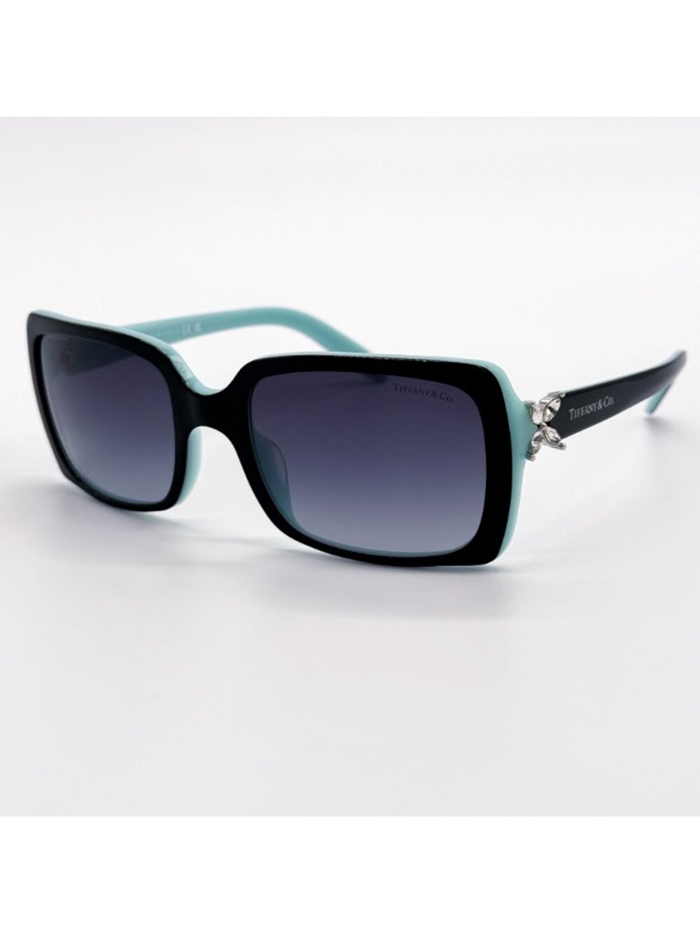 New Tiffany & Co Sunglasses TF4047B 8055/3C Black Blue Women Eyewear - Picture 3 of 10